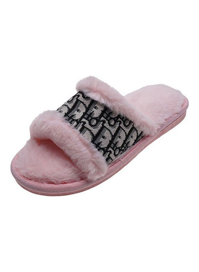 Printed Bedroom Slippers Pink