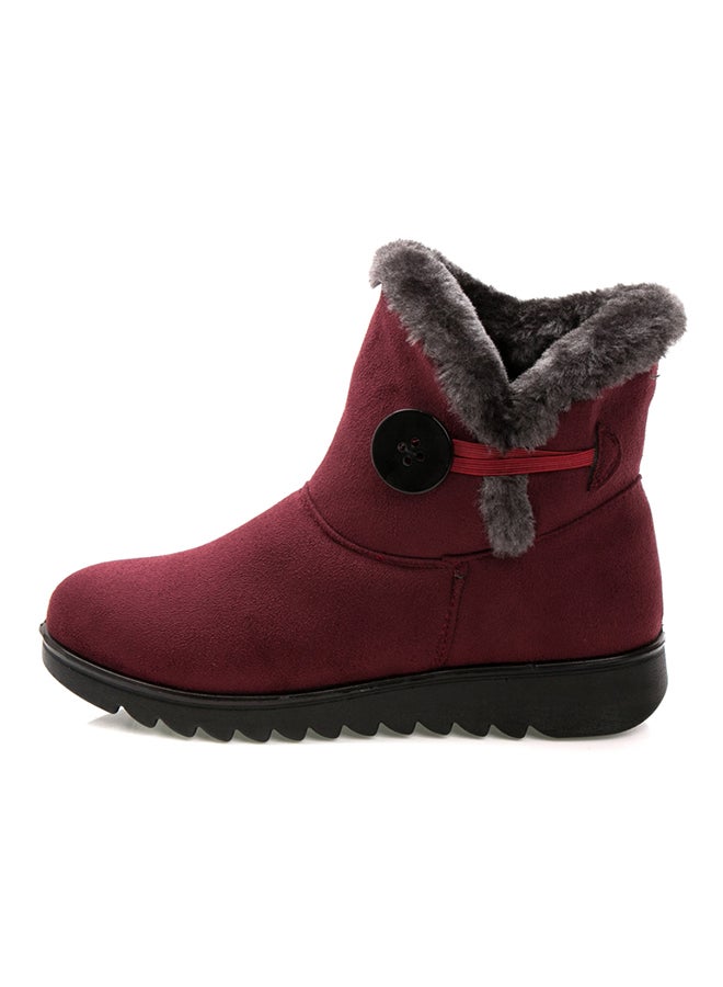 Classic Ankle Boots Wine Red/Grey