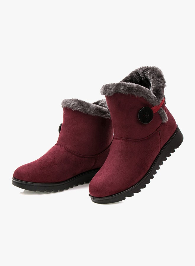 Classic Ankle Boots Wine Red/Grey