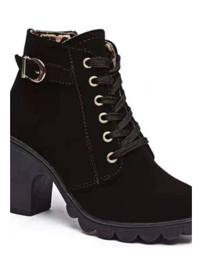 Marten Zipper Ankle Boot Black