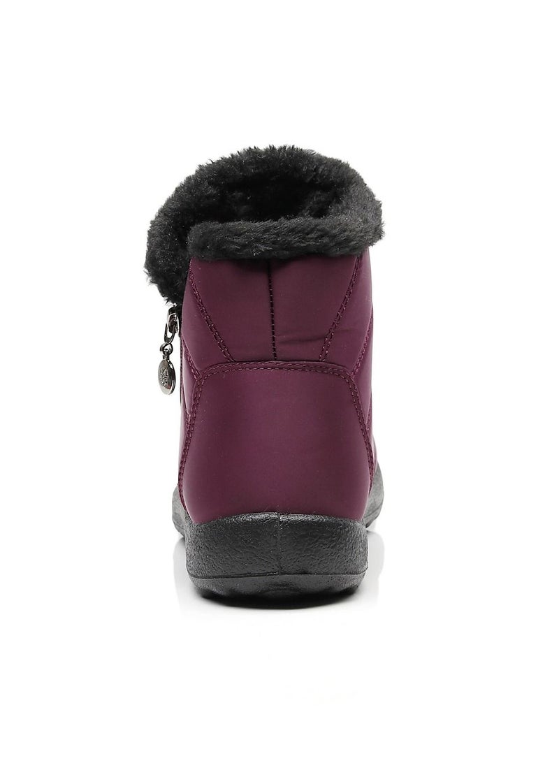 Ankle Boots Thermal Waterproof Cotton Boots Purple