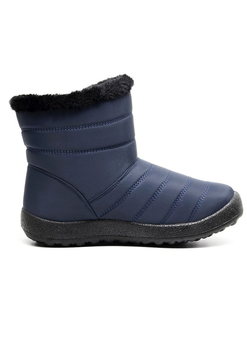 Ankle Boots Thermal Waterproof Cotton Boots Blue