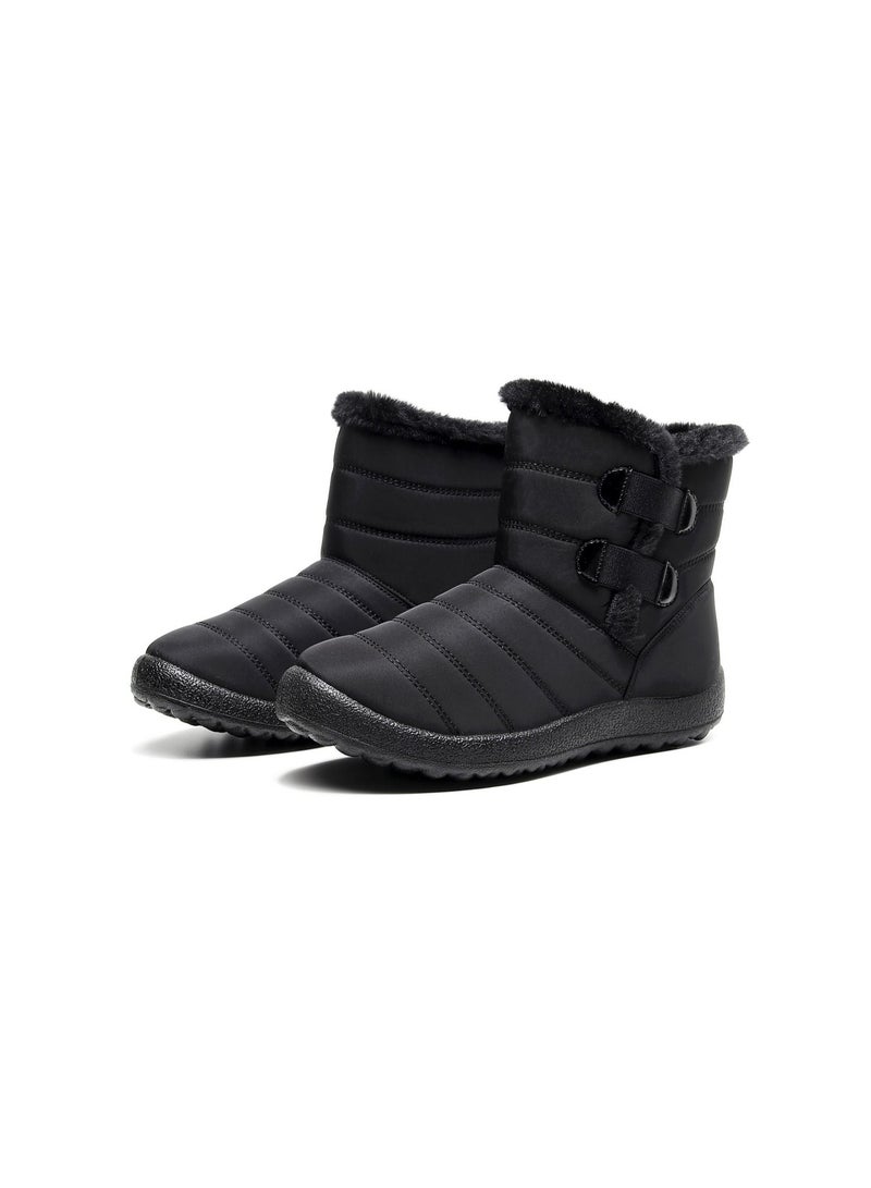 Women Simple Cotton Boots Black