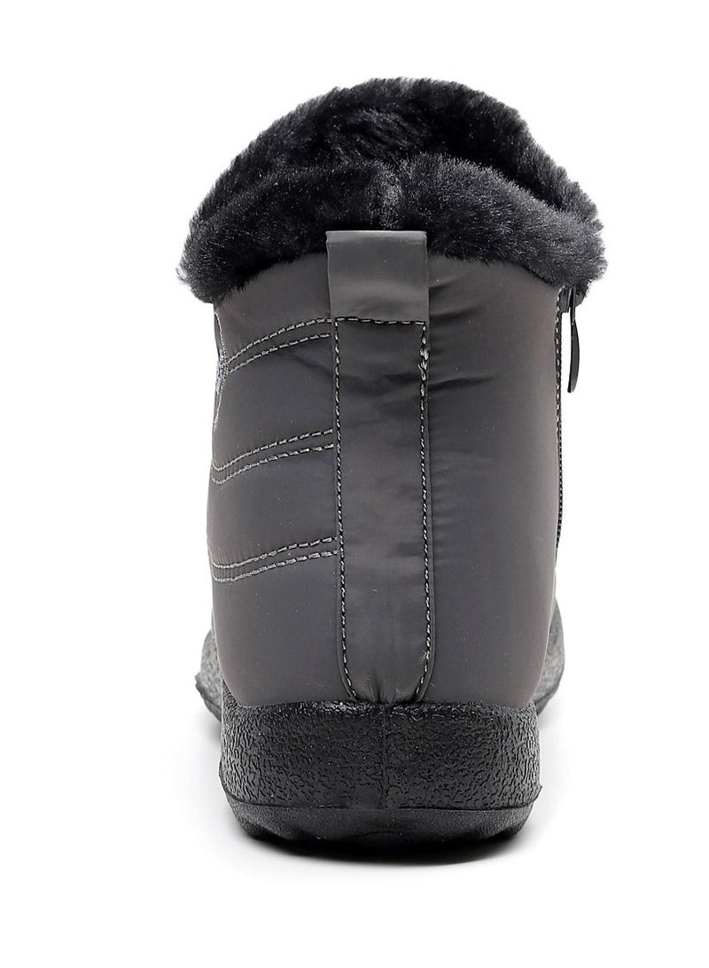 Ankle Boots Thermal Waterproof Cotton Boots Grey