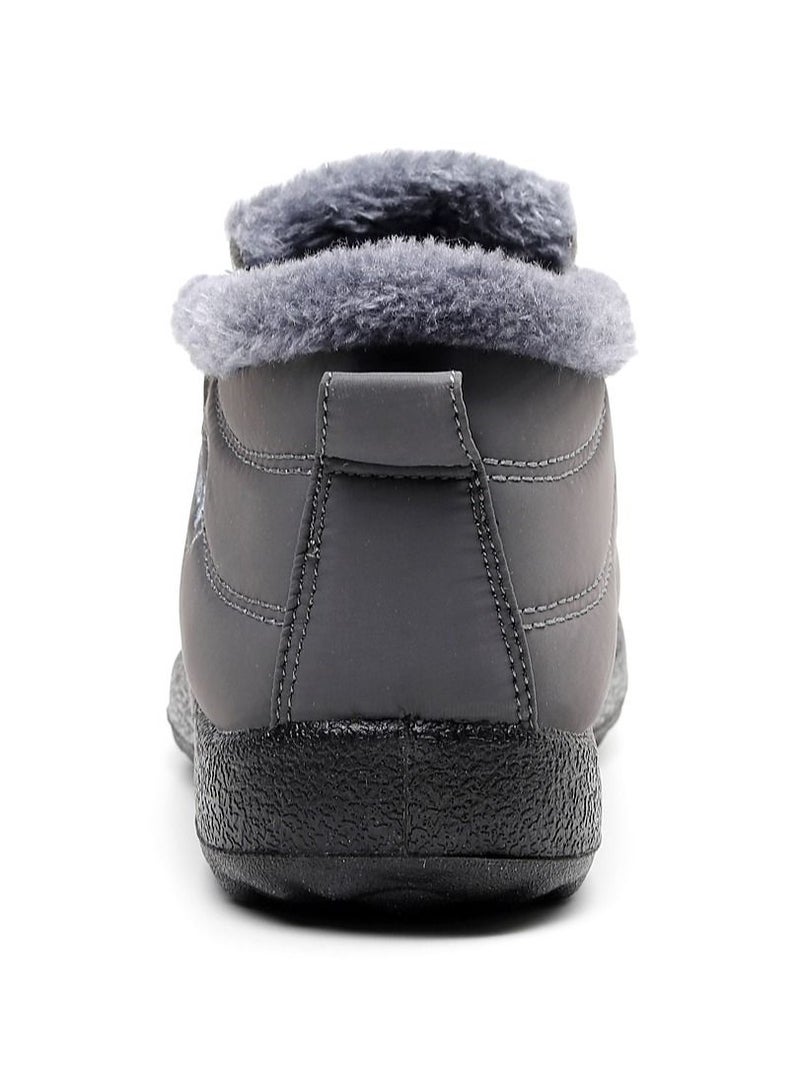 Ankle Boots Thermal Slip On Casual Footwear for Women Grey