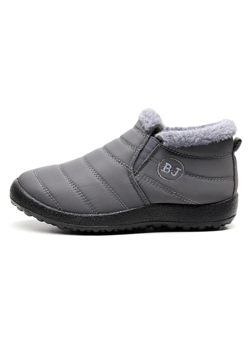 Ankle Boots Thermal Slip On Casual Footwear for Women Grey