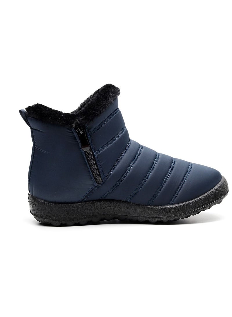 Ankle Boots Thermal Waterproof Cotton Boots Blue