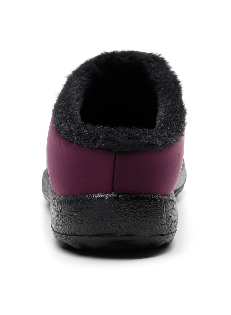 Ankle Boots Thermal Slip On Casual Footwear Purple