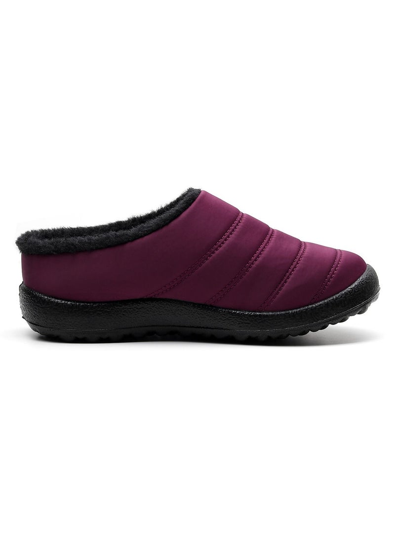 Ankle Boots Thermal Slip On Casual Footwear Purple