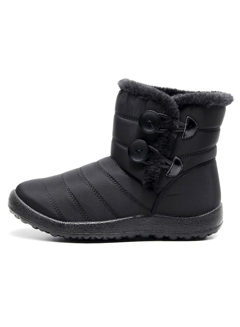 Ankle Boots Thermal Waterproof Cotton Boots Black