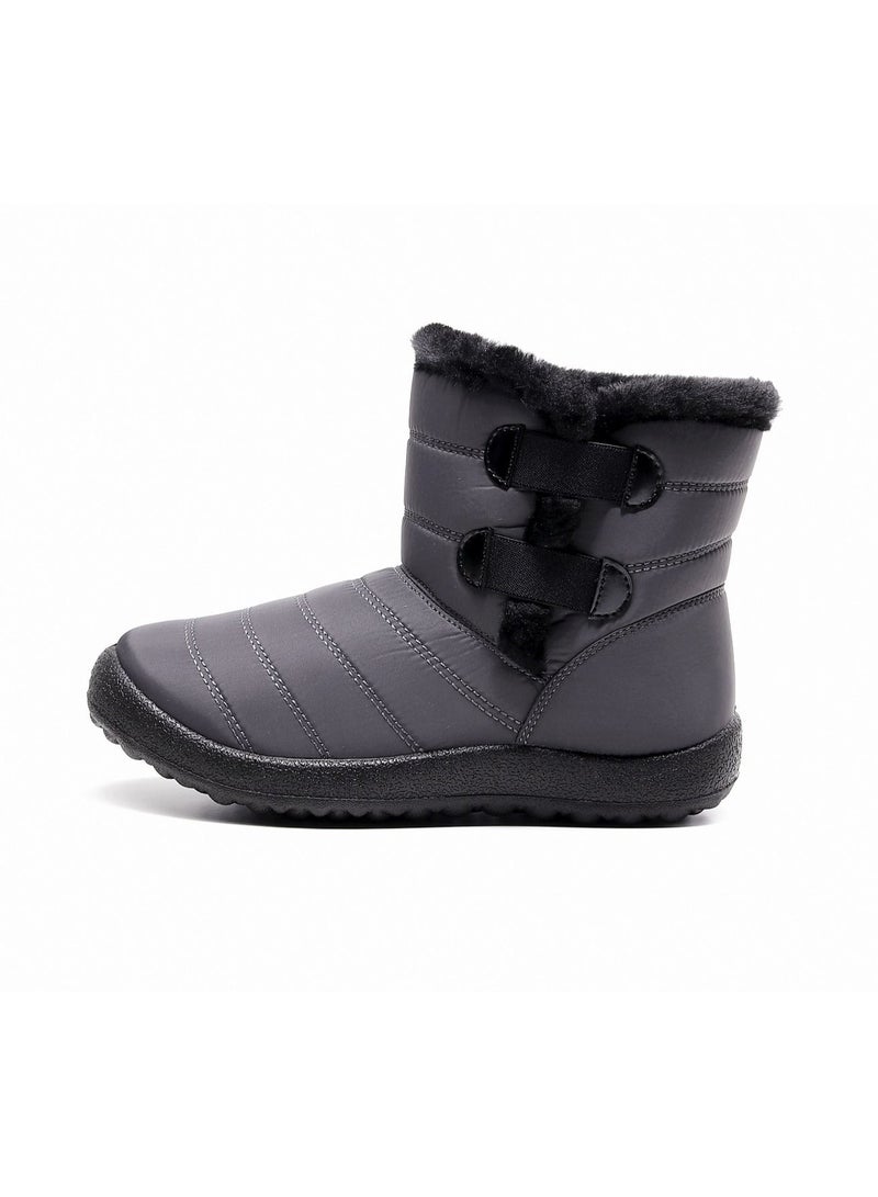 Ankle Boots Thermal Waterproof Cotton Boots Grey