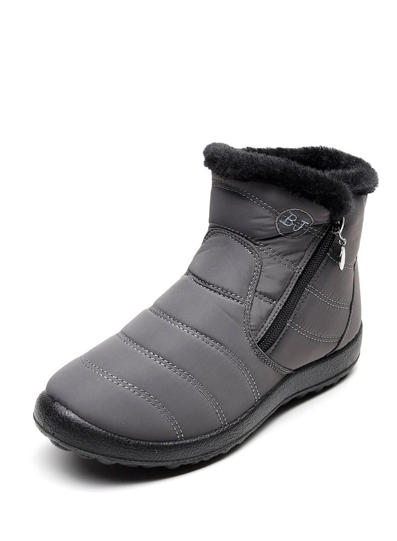 Ankle Boots Thermal Waterproof Cotton Boots Grey