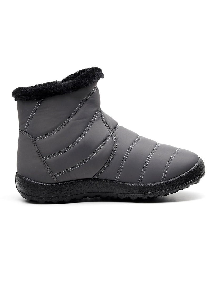 Ankle Boots Thermal Waterproof Cotton Boots Grey