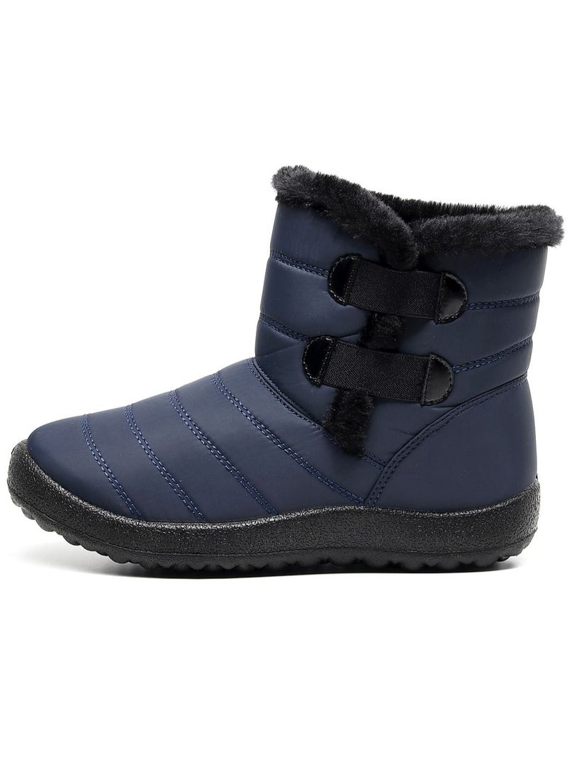 Ankle Boots Thermal Waterproof Cotton Boots Blue