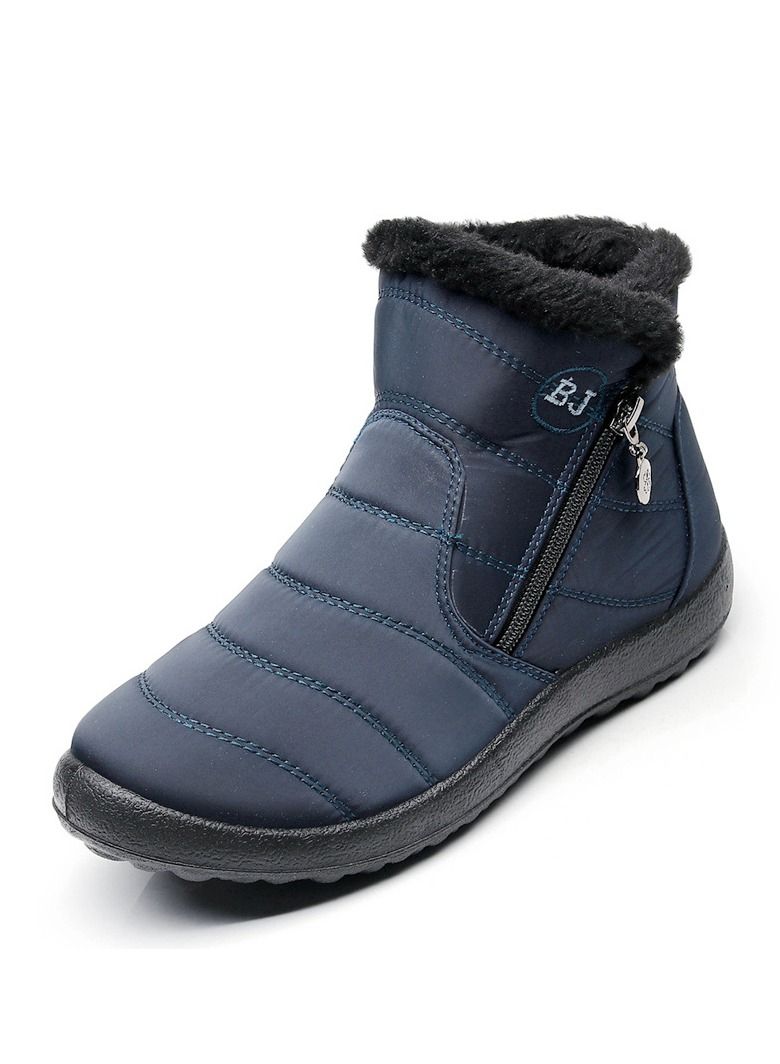 Ankle Boots Thermal Waterproof Cotton Boots Blue