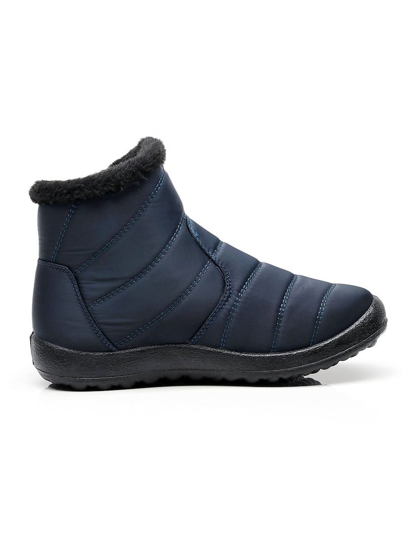 Ankle Boots Thermal Waterproof Cotton Boots Blue