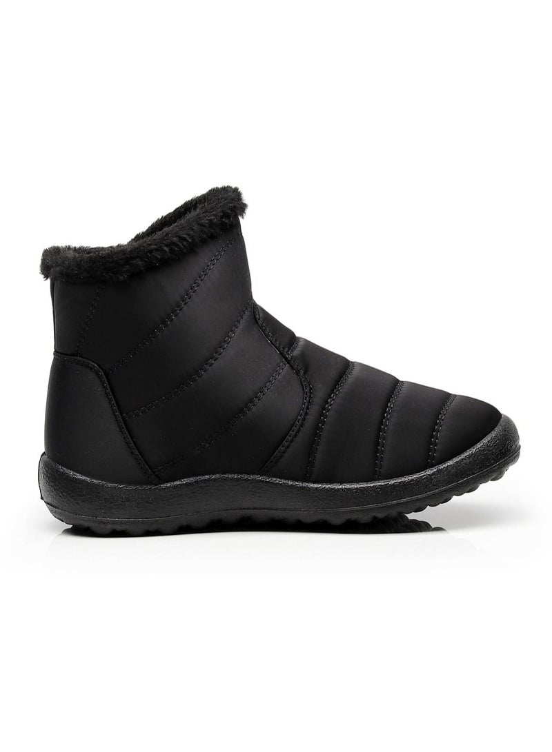 Ankle Boots Thermal Waterproof Cotton Boots Black