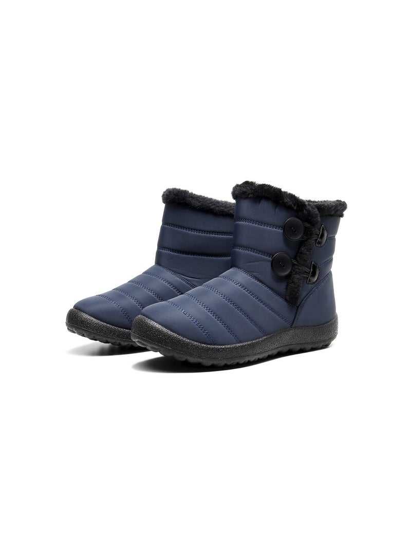 Women Slip-On Snow Boot Blue