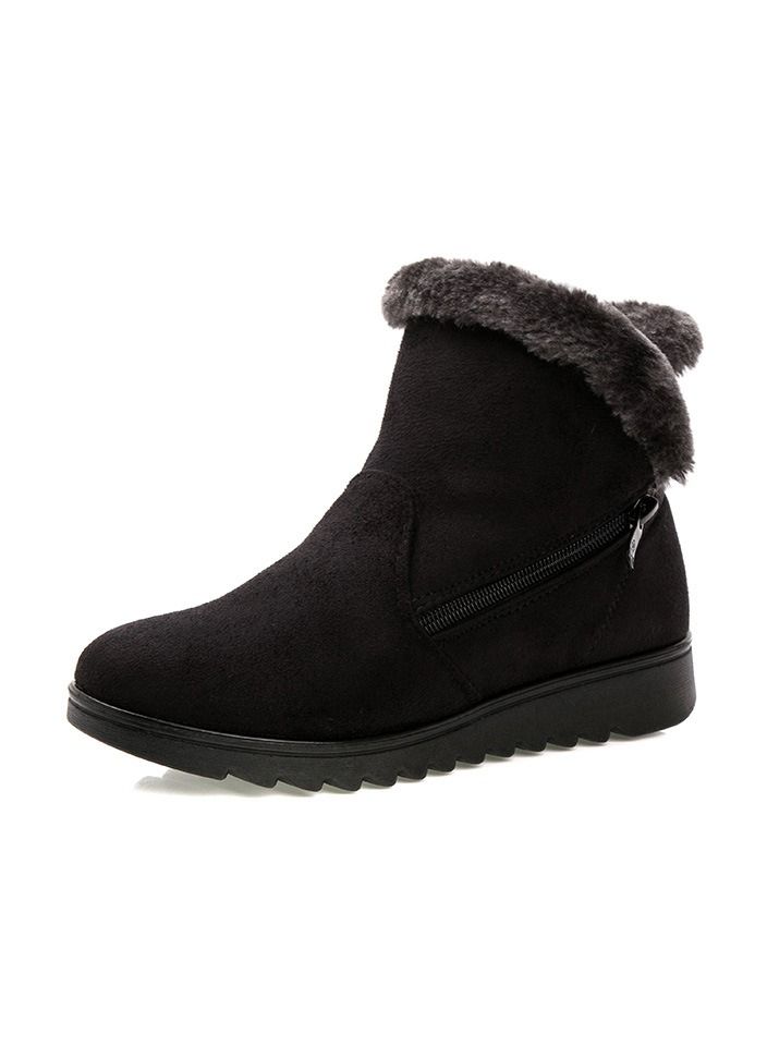 Women's New Warm Snow Boots Cotton Black