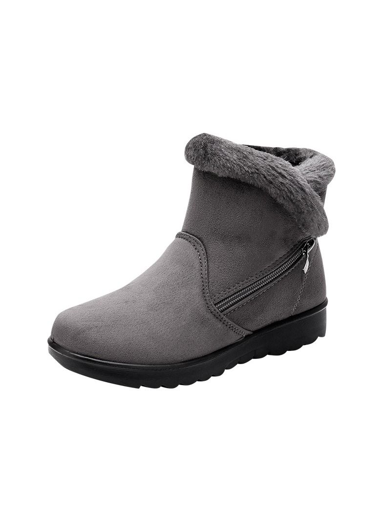 Women's New Warm Snow Boots Cotton Grey