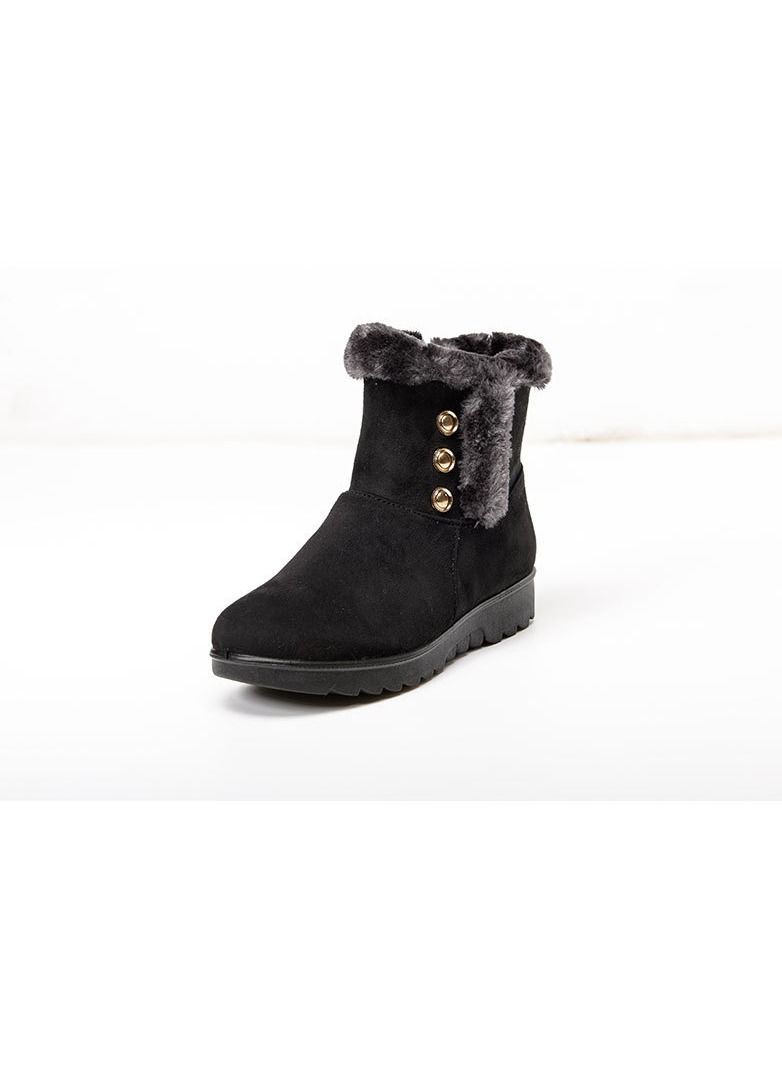 Women's Soft Soled Cotton Boots Black