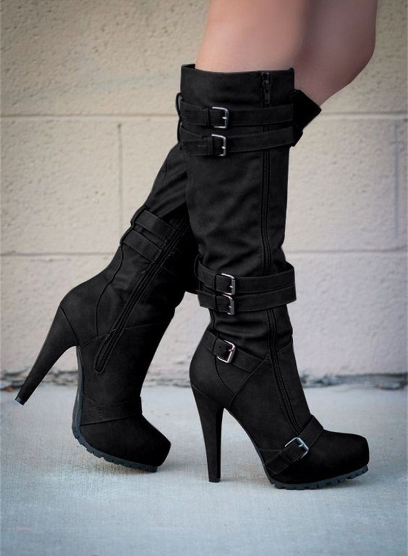 Fashion High Boots Black