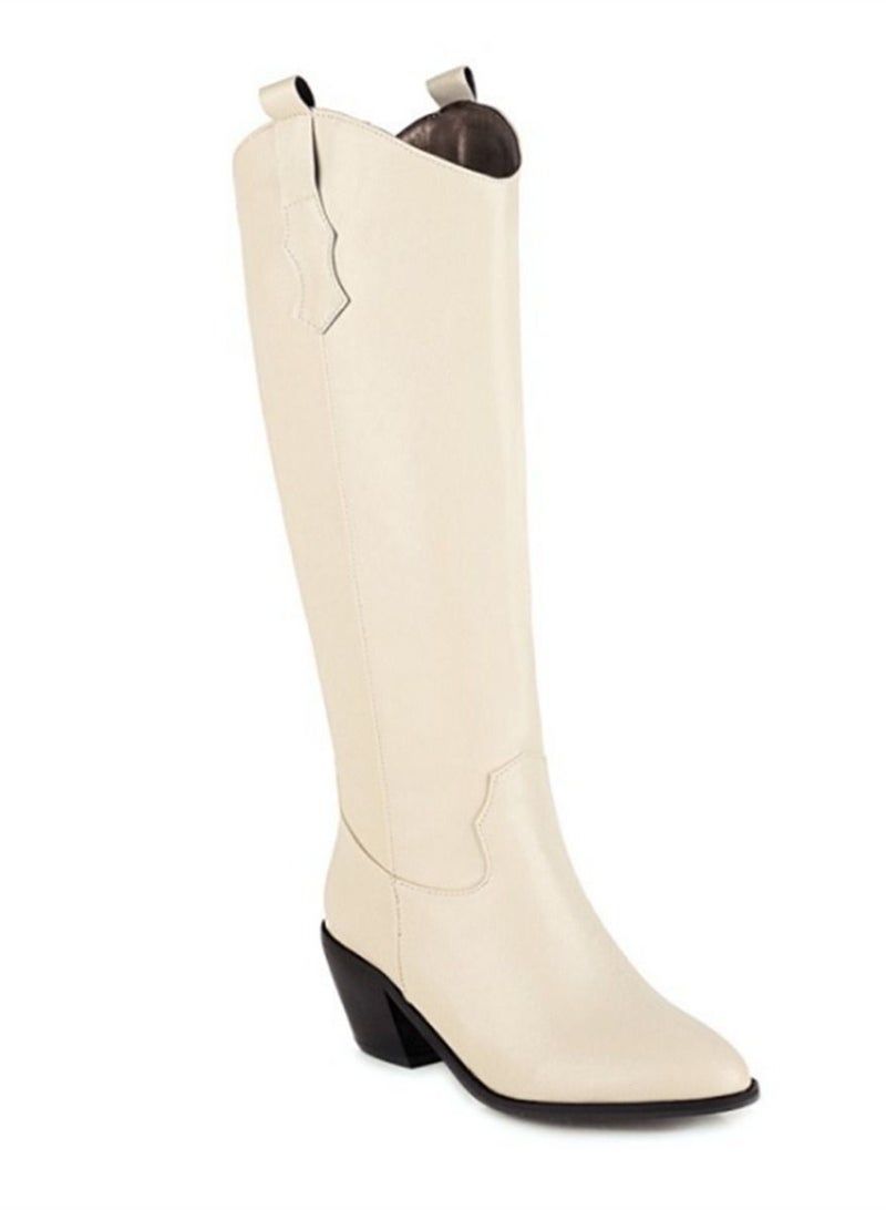 Pointy Women's Boots Beige