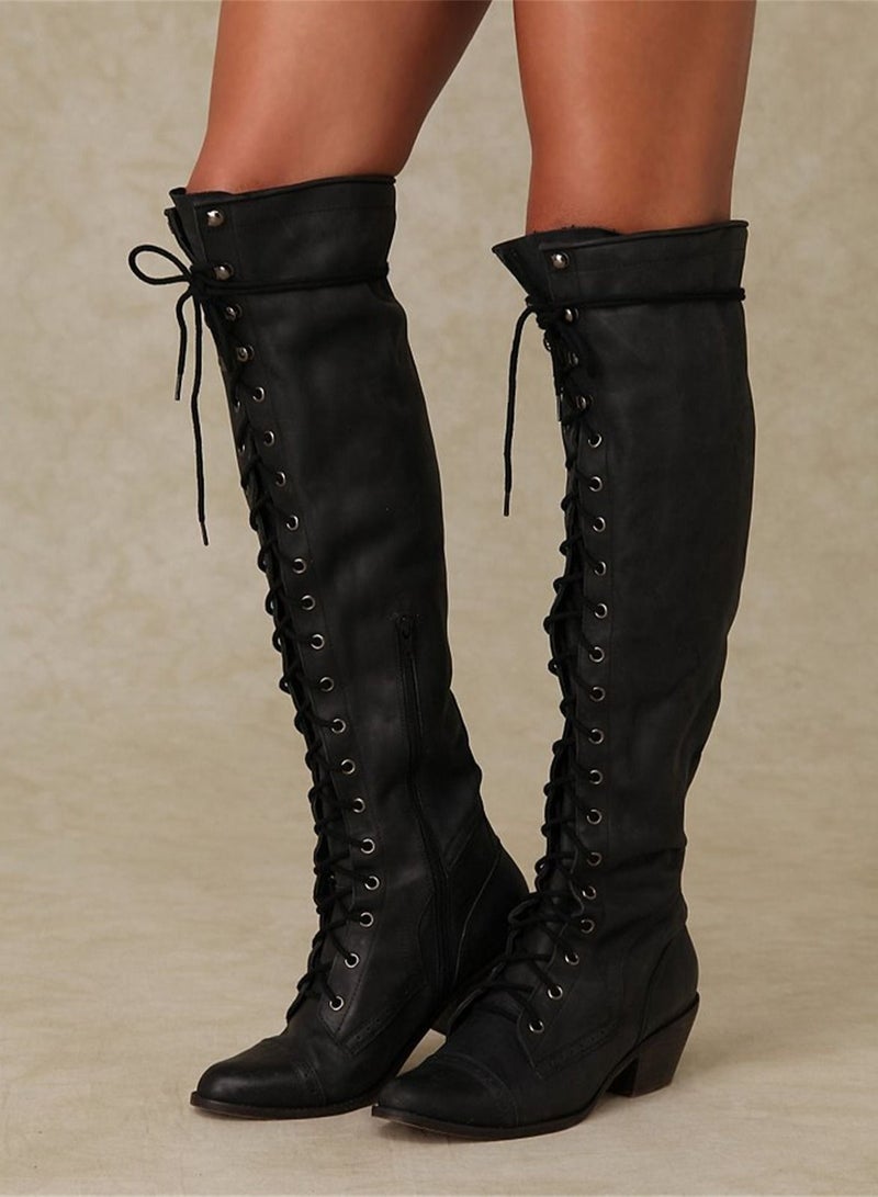 Fashion Knee High Boots For Women Black