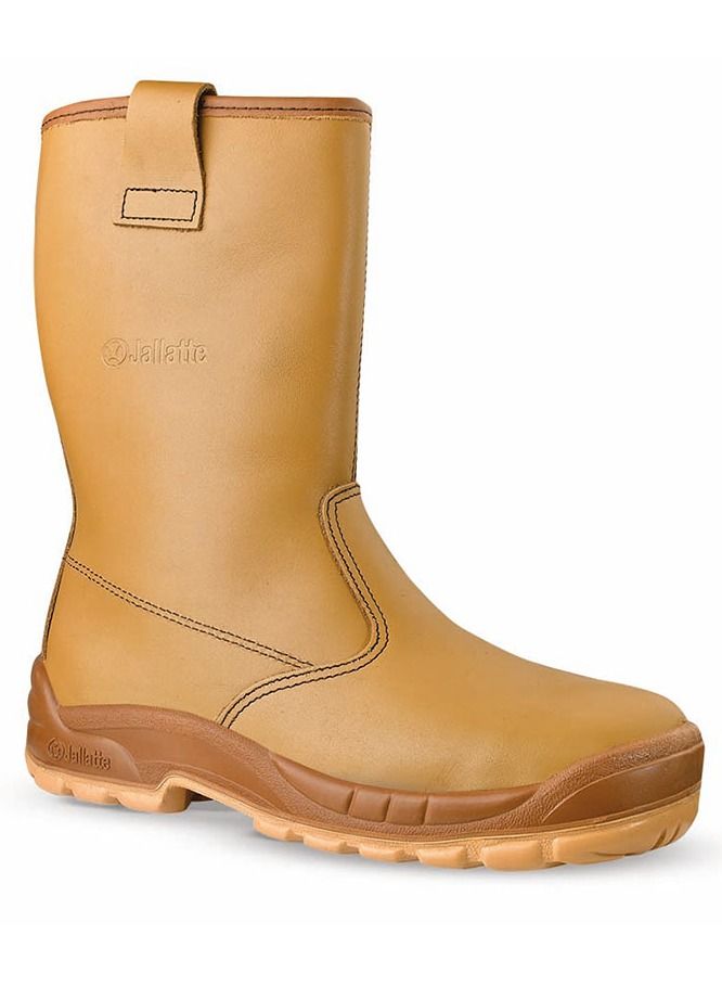 Jalaska Honey Leather Rigger Work Safety Steel Toecap Boots