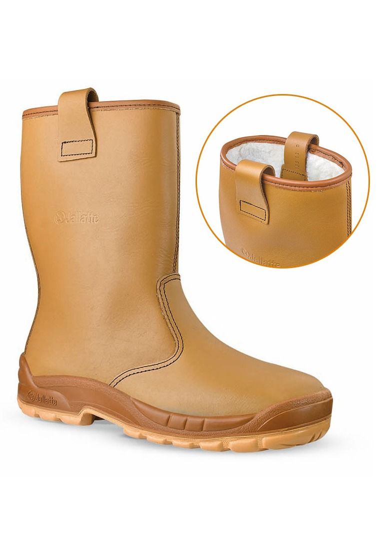 Jalaska Honey Leather Rigger Work Safety Steel Toecap Boots