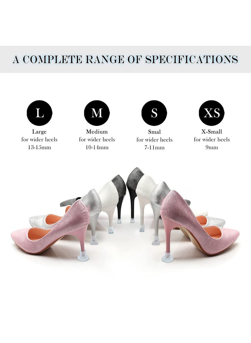 Clear High Heel Protectors for High Heel Shoes,Women Shoes Heels Savers Stopper for Grass/Uneven Floor/Wedding Ceremony/Outdoor Events 13 Pairs