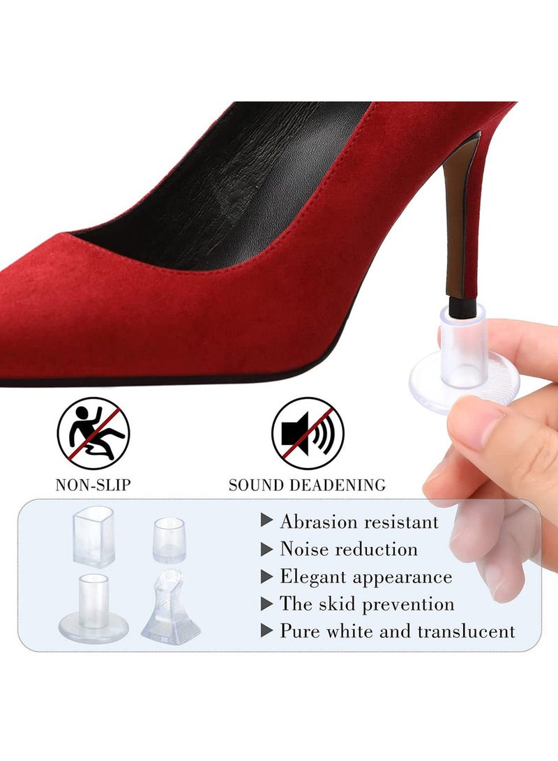 Clear High Heel Protectors for High Heel Shoes,Women Shoes Heels Savers Stopper for Grass/Uneven Floor/Wedding Ceremony/Outdoor Events 13 Pairs