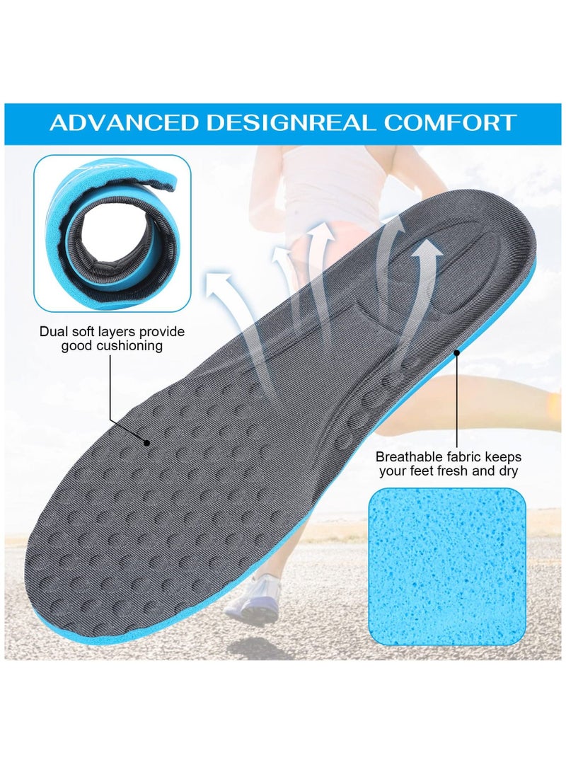 Comfortable Shoe Insoles Arch Support Insoles for Women Foot Massage Breathable Memory Foam Shoe Inserts Thick Cushion Insoles for Foot Pain Relief Working Everyday Use(6 Pairs 8-11)