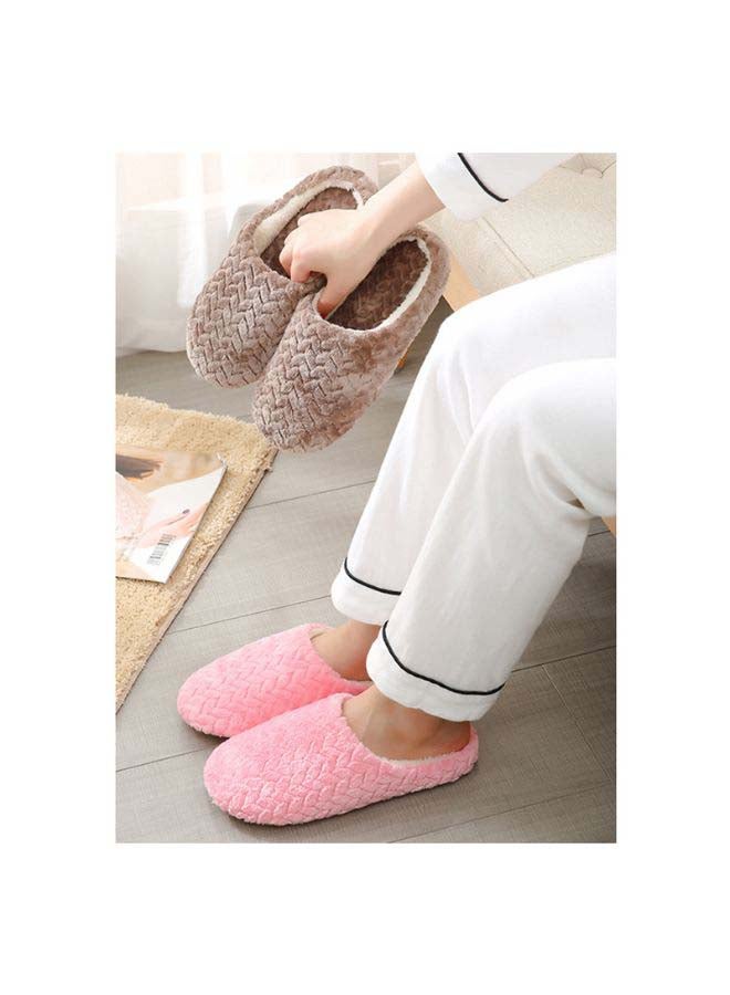 Casual Winter Slip-on Lounge Shoes Pink