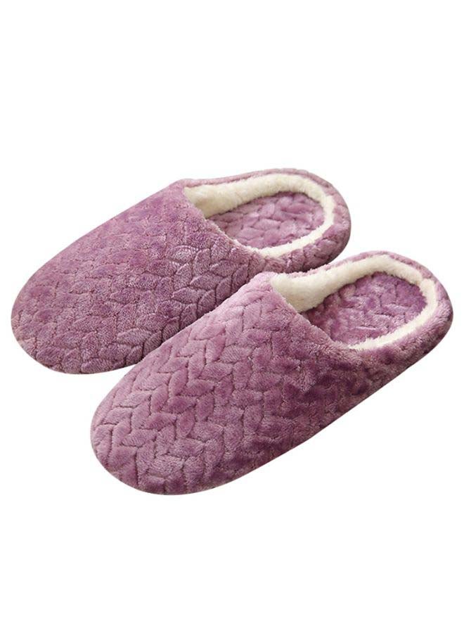 Casual Winter Slip-on Lounge Shoes Purple