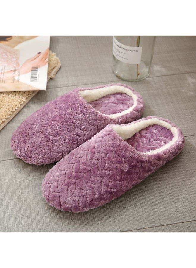 Casual Winter Slip-on Lounge Shoes Purple