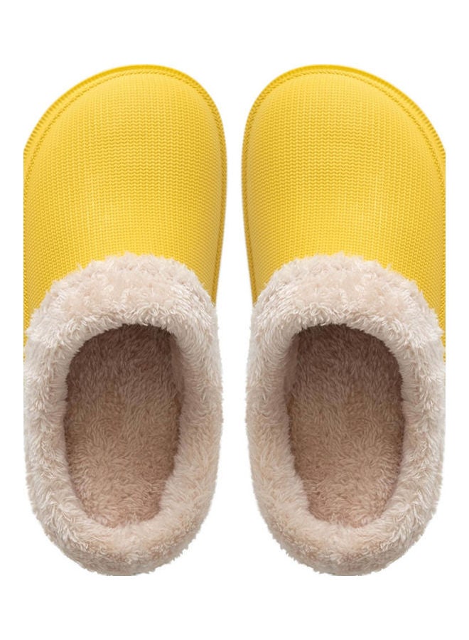 Winter Soft Waterproof Anti-Slip Slippers Yellow/White