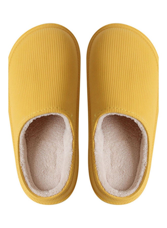 Winter Thick-Sole Waterproof Slippers Yellow