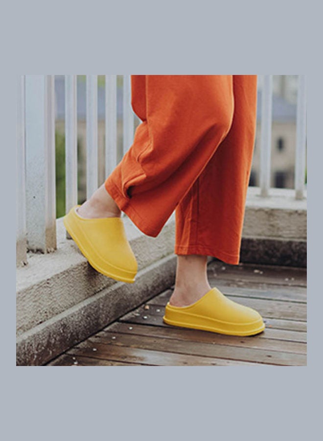 Winter Thick-Sole Waterproof Slippers Yellow