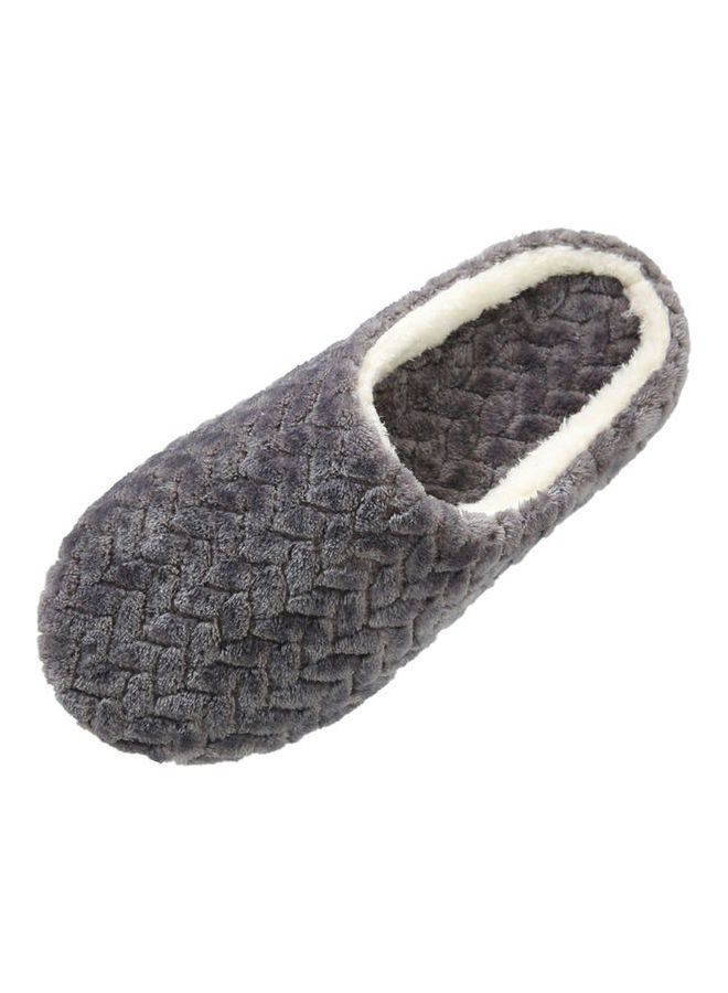 Slip-On Cotton Indoor Slippers Grey