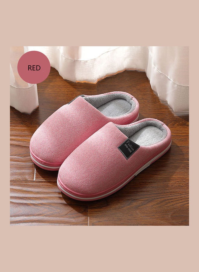 Cotton Bedroom Slippers Red