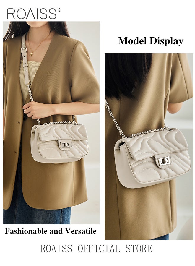 Women Classic Shoulder Bag Horizontal Square Shape with Large Capacity Classic Solid Color Design Timeless and Versatile Elegant Women Crossbody Bag Suitable for School and Commuting