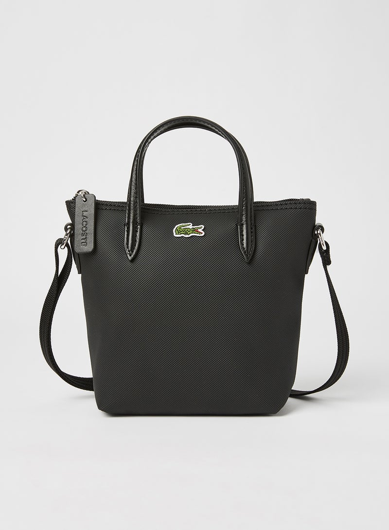 Petit Piqué Canvas Mini Crossbody Bag Black