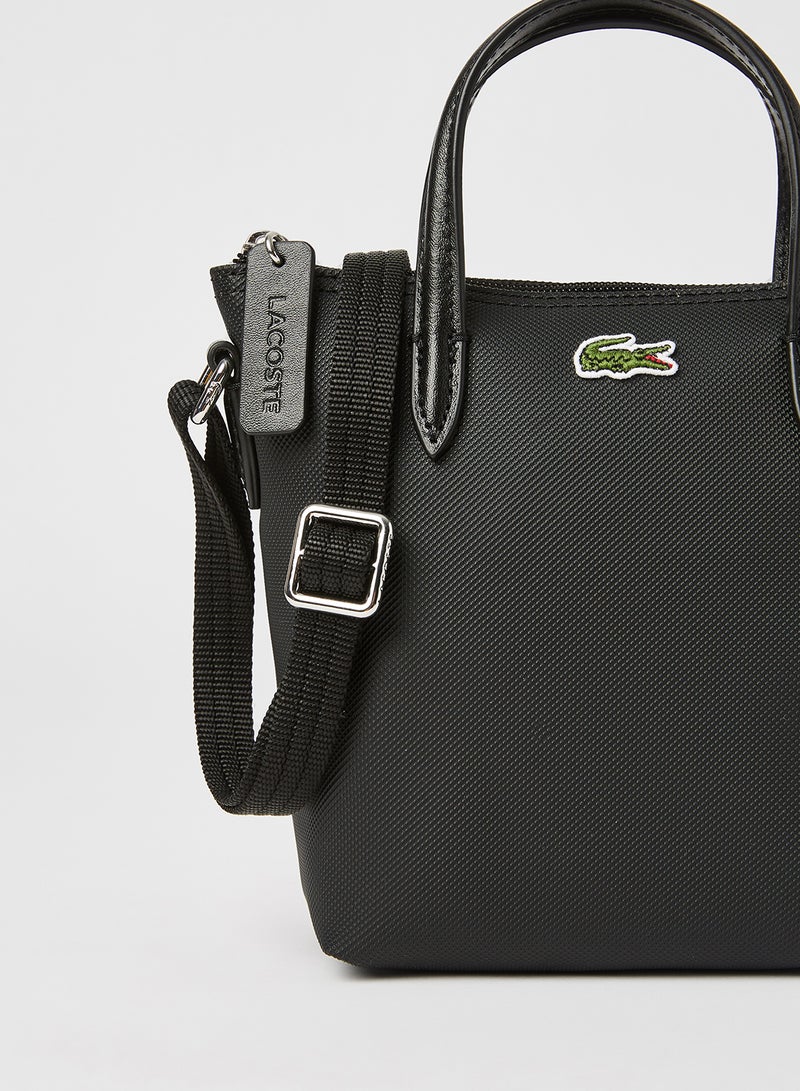 Petit Piqué Canvas Mini Crossbody Bag Black