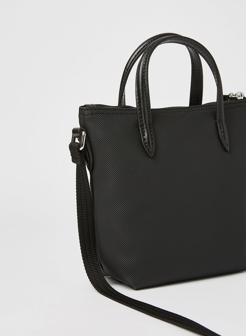 Petit Piqué Canvas Mini Crossbody Bag Black