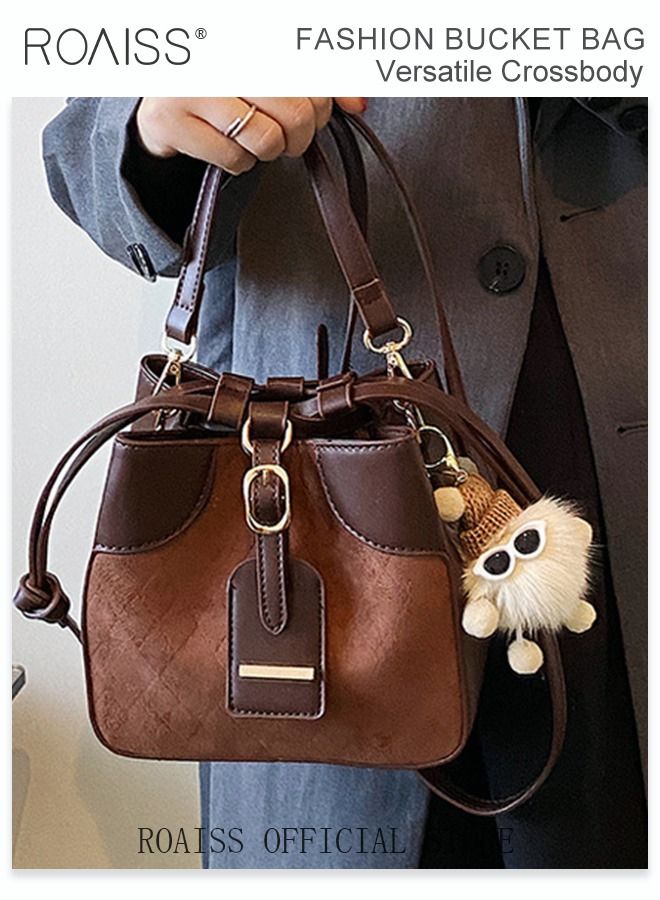 Bucket Bag for Women Can Be Used As A Cross-Body Bag Fashionable and Versatile Retro Casual