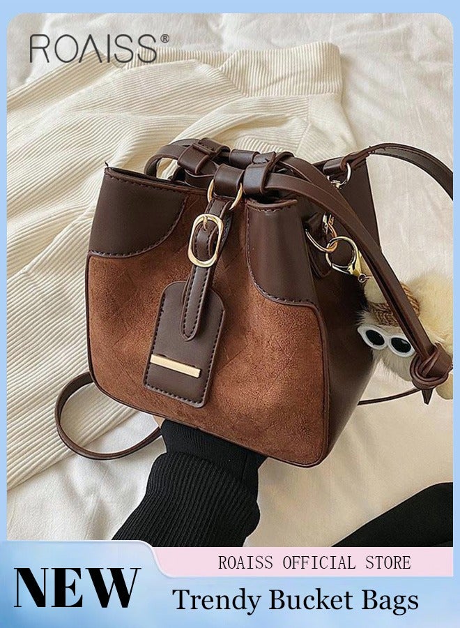 Bucket Bag for Women Can Be Used As A Cross-Body Bag Fashionable and Versatile Retro Casual