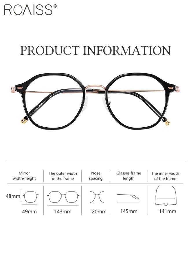 Blue Light Blocking Glasses Blue Light Filter Computer Reading Gaming TV Phones Round Eyeglasses Fashion Anti Eyestrain Headache Eyewear for Women Men