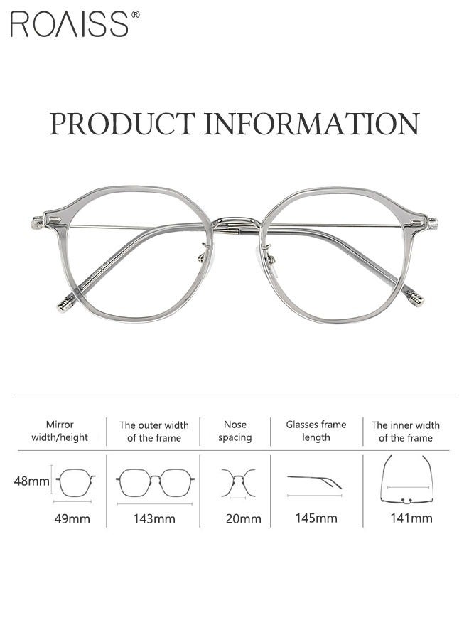 Blue Light Blocking Glasses Blue Light Filter Computer Reading Gaming TV Phones Round Eyeglasses Fashion Anti Eyestrain Headache Eyewear for Women Men