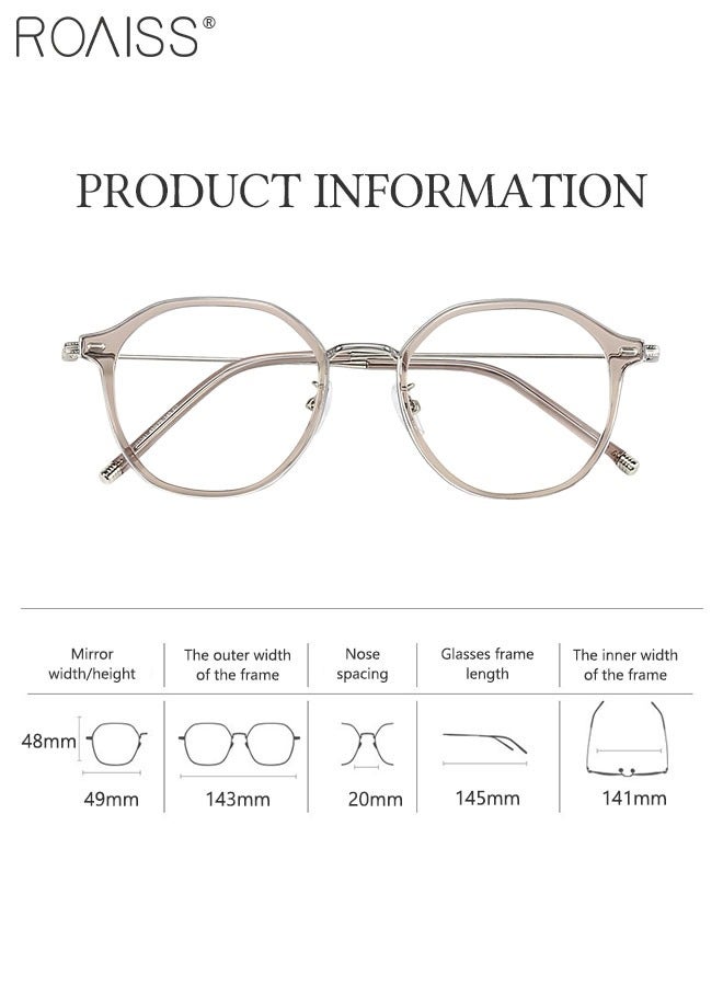 Blue Light Blocking Glasses for Unisex Blue Light Filter Computer Reading Gaming TV Phones Round Eyeglasses Fashion Anti Eyestrain Headache Eyewear for Women Men